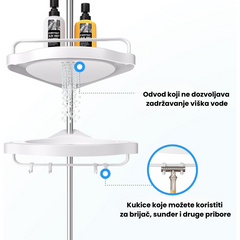 Ugaona Polica Za Kupatilo
